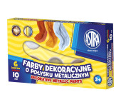 Farby metaliczne dekoracyjne zestaw 6 kolorów 10ml 83411900 ASTRA