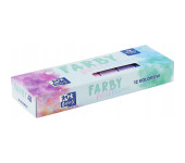 Farby plakatowe szkolne 12 kolorów pastelowych 20ml zestaw 400175578 OXFORD
