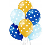 Balony kropki dla chłopca metalizowane 6 szt. BN06-327 ALIGA