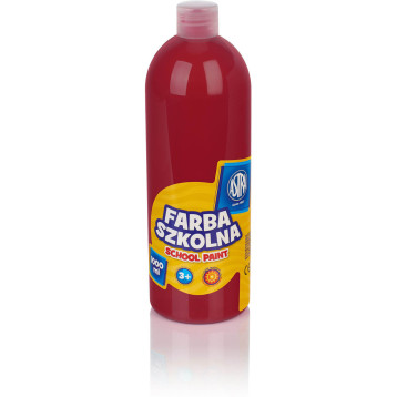 Farba plakatowa szkolna 1000ml czerwona ciemna 301217044 ASTRA Farba plakatowa szkolna 1000ml czerwona ciemna 301217044 ASTRA