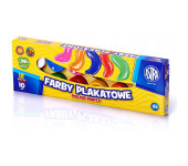 Farby plakatowe zestaw 12 kolorów 10ml szkolne 83115902 ASTRA