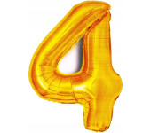 Balon foliowy złota cyfra 4 BCF-955-4 GO PARTY