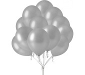 Balon Srebrny metalik 80szt. B088 GO PARTY