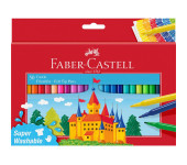 Flamastry ZAMEK 50kolorów opakowanie kartonowe 554204 Faber-Castell