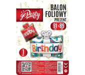 Balon foliowy PREZENT ANT0027 GO PARTY
