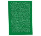 LITERY samoprzylepne 1.5cm (8) zielone ARTDRUK