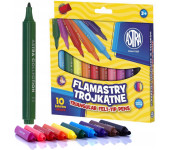 Flamastry trójkątne JUMBO zestaw 10 kolorów pisaki mazaki 314114001 ASTRA