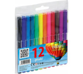 Flamastry FRIENDS fibre pens 12kolorów 160-1382 GRAND