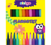 Flamastry STRIGO 12 kolorów SSC007