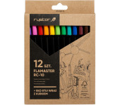 Flamaster RC-10 ECO ETUI Z KUBKIEM zestaw 12 szt. mix kolorów, śr. 1.0 mm, 445-120 RYSTOR