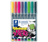 Foliopis permanentny M 1mm 8kolorów w etui 317WP8-1 STAEDTLER