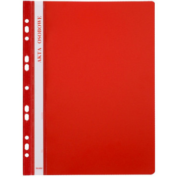 Skoroszyt na akta osobowe A4 wpinany do segregatora 10 sztuk czerwony ST-23-01 BIURFOL