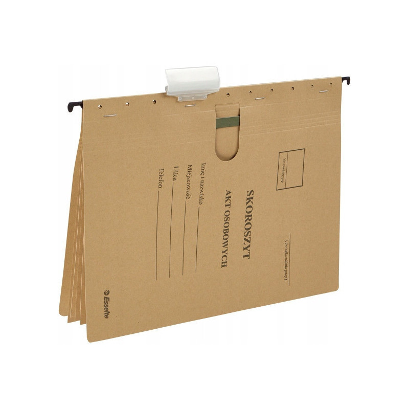 Skoroszyt zawieszany na akta osobowe 5 przegródek 15211 siarczanowy ESSELTE