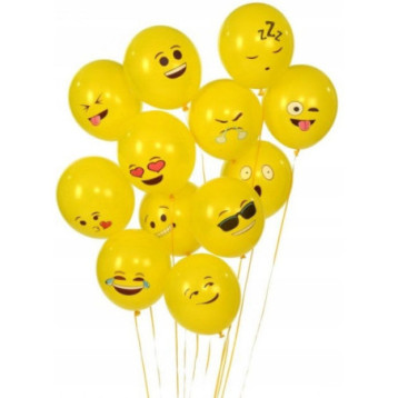 Balony Emoty Party metaliczne (12szt.) 170-2347 FIORELLO Balony Emoty Party metaliczne (12szt.) 170-2347 FIORELLO
