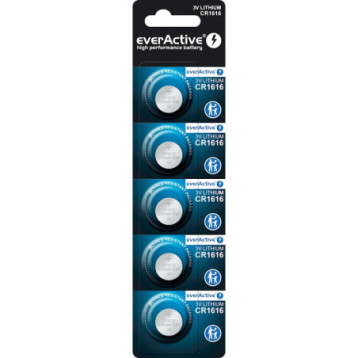 Bateria EVERACTIVE CR1616/DL1616/BR1616 3V litowa blister (5szt) Bateria EVERACTIVE CR1616/DL1616/BR1616 3V litowa blister (5szt)