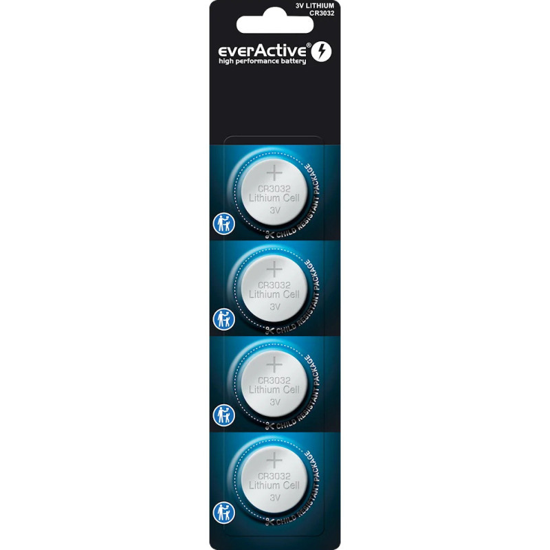 Bateria EVERACTIVE CR3032 3V litowa blister (4szt) Bateria EVERACTIVE CR3032 3V litowa blister (4szt)