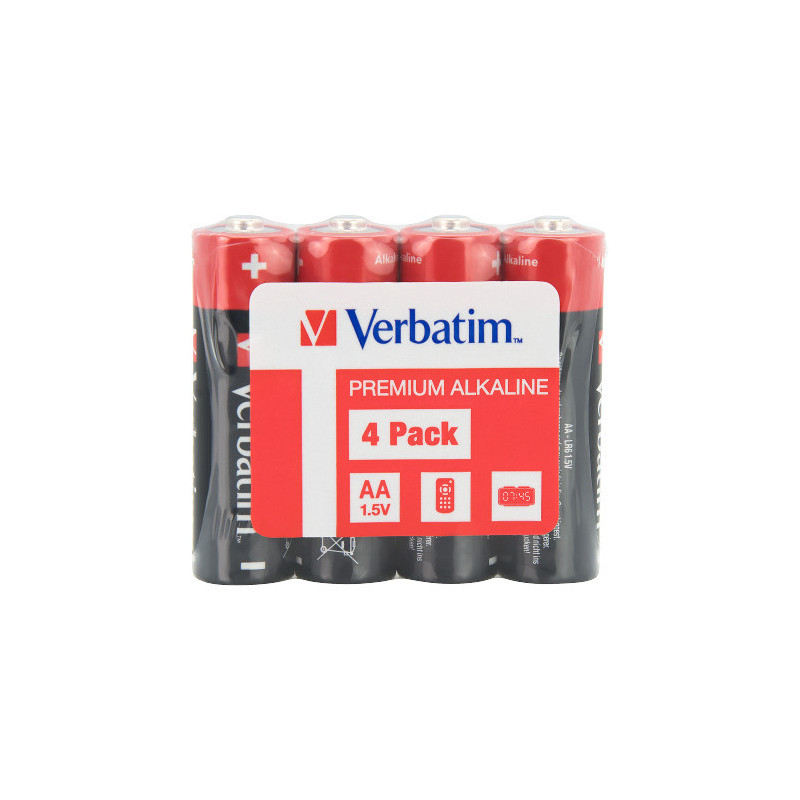 Bateria VERBATIM Premium Alkaline AA/LR6 1,5V alkaliczna taca (4szt) (49501)