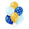 Balony kropki dla chłopca metalizowane 6 szt. BN06-327 ALIGA