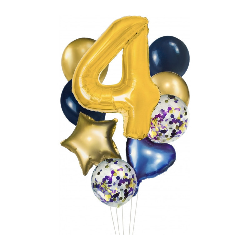 Zestaw balonów cyfra 4 BCF-204-4 GO PARTY