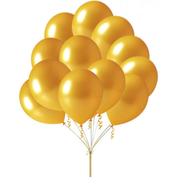 Balon Złoty metalik 80szt. B101 GO PARTY Balon Złoty metalik 80szt. B101 GO PARTY