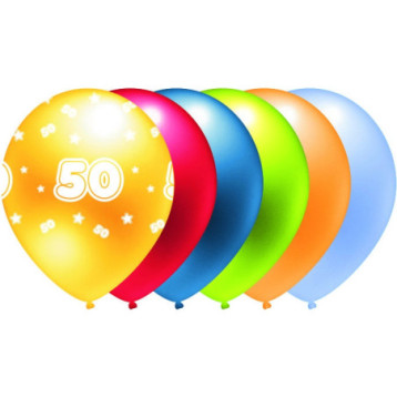 Balon metalik nadruk 50 mix kolorów 5szt. B293 GO PARTY Balon metalik nadruk 50 mix kolorów 5szt. B293 GO PARTY