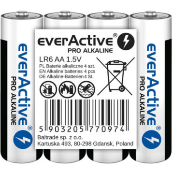 Bateria EVERACTIVE Pro Alkaline AA/LR6 alkaliczna taca (4szt) Bateria EVERACTIVE Pro Alkaline AA/LR6 alkaliczna taca (4szt)