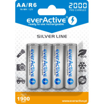 Akumulatorek Ni-MH EVERACTIVE Silver Line AA/HR6 1900mAh blister (4szt) Akumulatorek Ni-MH EVERACTIVE Silver Line AA/HR6 1900mAh blister (4szt)
