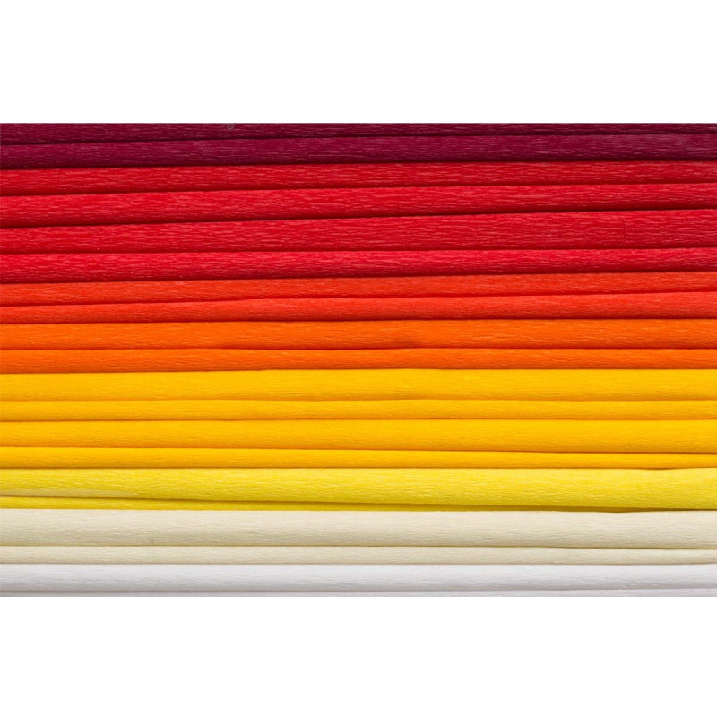 Bibuła 25x200cm mix kolory ciepłe (10szt) 8kol2521-MIX2 HAPPY COLOR