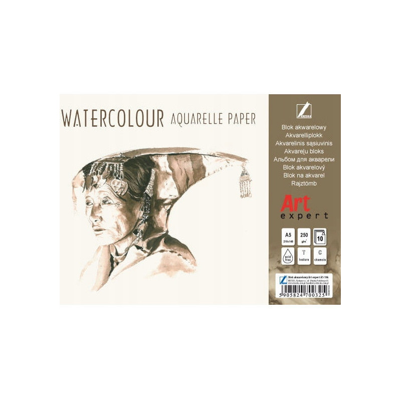 Blok akwarelowy A5 10k 250g Art Expert KRESKA