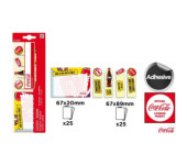 Bloczek samoprzylepny 67x89mm 25k + zakładki indeksujące 67x20mm 25k (4szt) COCA-COLA CC030 MP Poland