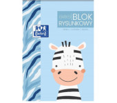 Blok rysunkowy szkolny A4 biały 20 kartek 120g KIDS 400170339 OXFORD