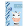 Blok rysunkowy szkolny A4 biały 20 kartek 120g KIDS 400170339 OXFORD