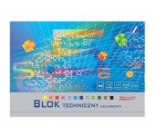 Blok techniczny kolorowy A4 12k 210g Vincent KRESKA