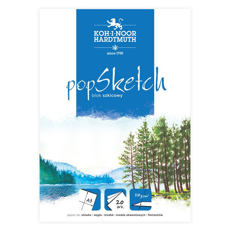 Blok szkicowy A3 20k 110g POP SKETCH 9920010 KOH-I-NOOR
