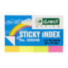 Zakładki indeksujące papierowe D.RECT 20x50mm 4 kolory x50szt. 009346