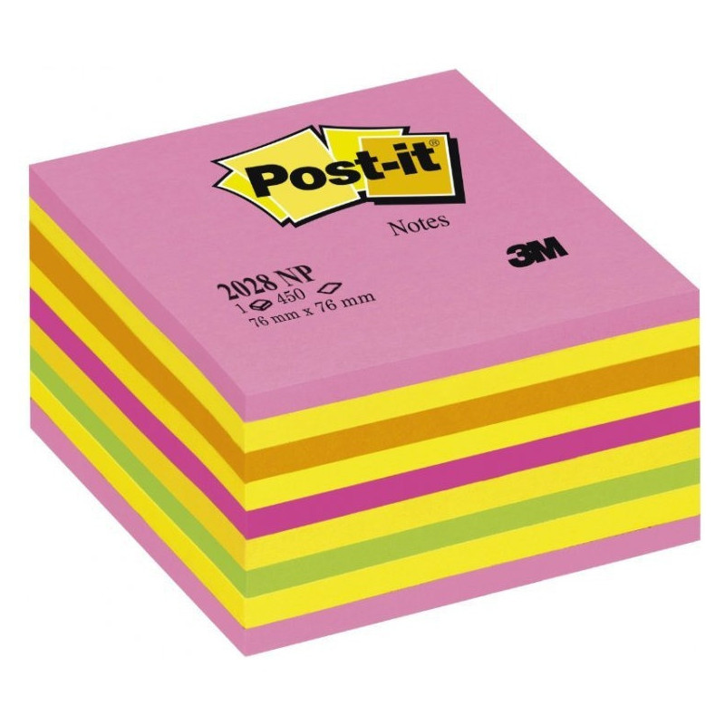 Bloczek samoprzylepny 76x76mm 450k cukierkowa różowa POST-IT 2028-NP UU009543941 3M
