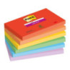 Bloczek samoprzylepny 76x127mm 90k mix kolorów (6szt) POST-IT Super Sticky PLAYFUL