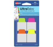 Zakładki indeksujące samoprzylepne 25,4x38,1mm przezroczyste z neonową zakładką Ultra Tabs 74759 AVERY ZWECKFORM