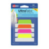 Zakładki indeksujące samoprzylepne 63,5x25,4mm przezroczyste z neonową zakładką Ultra Tabs 74767 AVERY ZWECKFORM