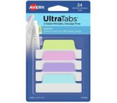 Zakładki indeksujące samoprzylepne 63,5x25,4mm przezroczyste z pastelową zakładką Ultra Tabs 74769 AVERY ZWECKFORM