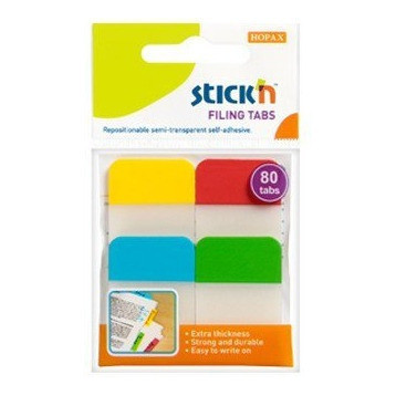 Przekładki indeksujące przeźroczyste 38x25mm 4 kolory 21607 STICK´ N Przekładki indeksujące przeźroczyste 38x25mm 4 kolory 21607 STICK´ N
