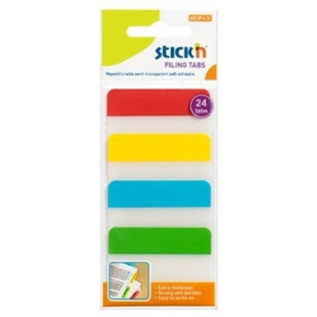 Przekładki indeksujące przeźroczyste 38x51mm 4 kolory 21608 STICK&acute N