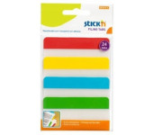 Przekładki indeksujące przeźroczyste 38x76mm 4 kolory 21609 STICK&acute N
