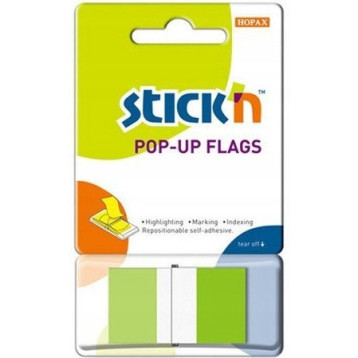 Zakładki indeksujące 45x25mm w podajniku zielone 50szt STICKN 26023 Zakładki indeksujące 45x25mm w podajniku zielone 50szt STICKN 26023