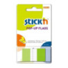 Zakładki indeksujące 45x25mm w podajniku zielone 50szt STICKN 26023