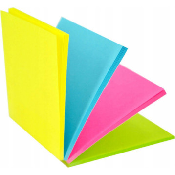 Bloczek STICKN MAGIC PAD 76x76mm neon mix kolorów 21571