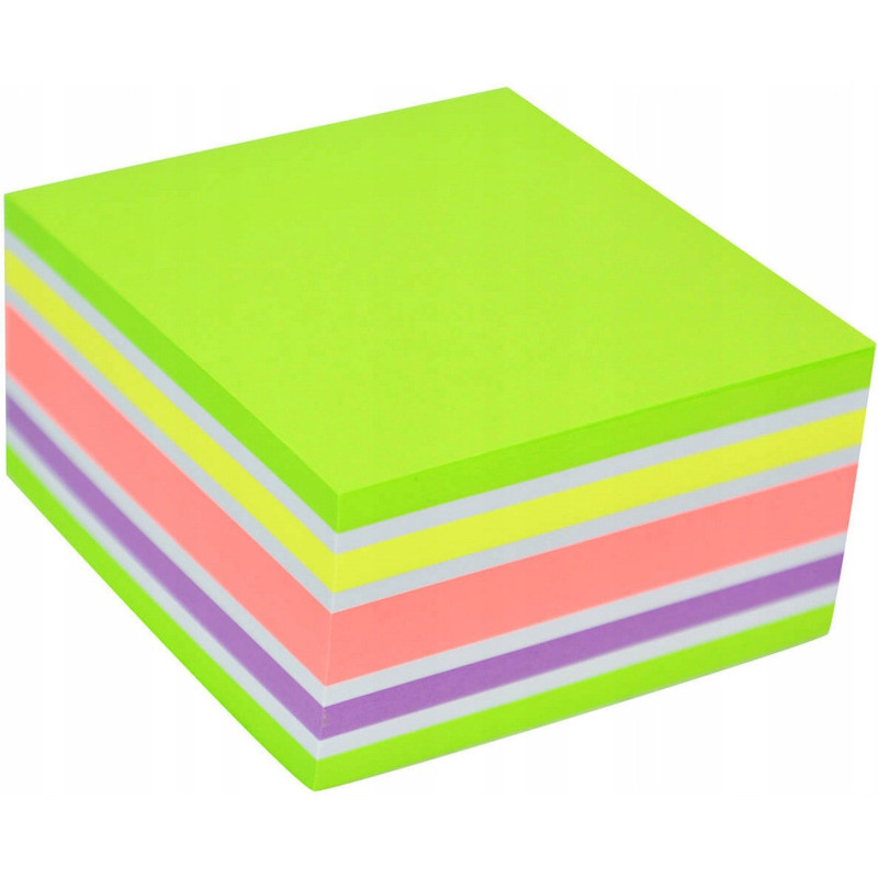 Bloczek STICKN 76x76mm 400k mix zielony/żółty/różowy 21537