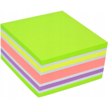 Bloczek STICKN 76x76mm 400k mix zielony/żółty/różowy 21537 Bloczek STICKN 76x76mm 400k mix zielony/żółty/różowy 21537