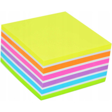 Bloczek STICKN 76x76mm 400k mix neonowy 6 kolorów 21539 Bloczek STICKN 76x76mm 400k mix neonowy 6 kolorów 21539