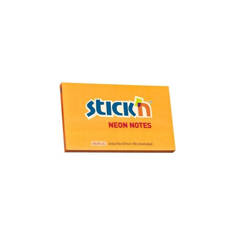 Bloczek 127x76mm 100k pomarańczowy neonowy 21168 STICKN